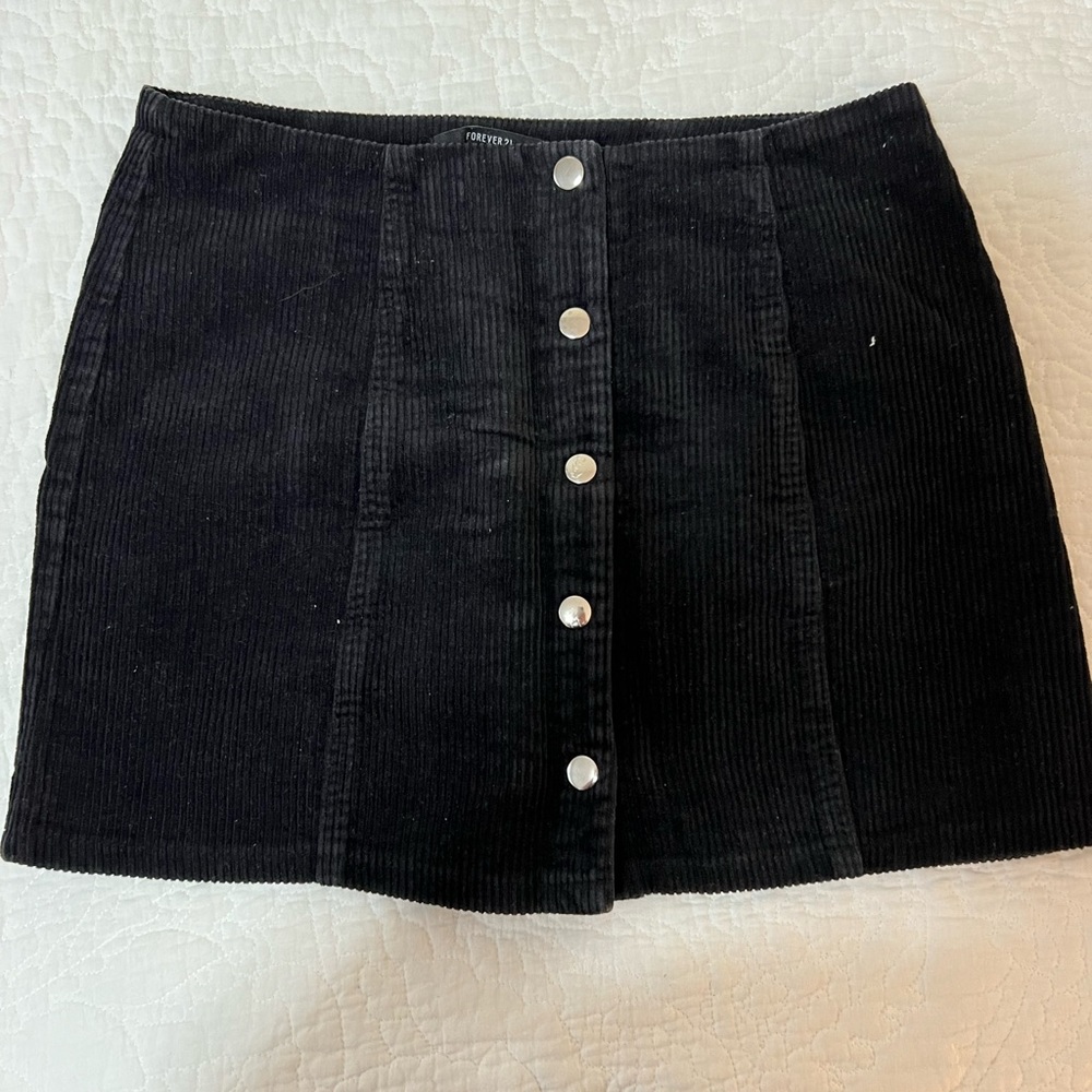 Black Corduroy Skirt